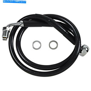 Hoses =+ 6 "27 1/2"LubNrj[Abp[u[LCn[[\tgAu +6" 27 1/2" Extended Length Black Vinyl Upper Brake Line Harley Softail 18+ ABS