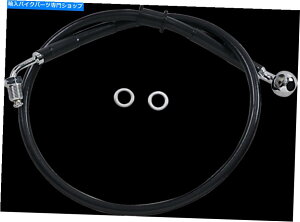 Hoses hbO+4 "27 1/4"gubNAbp[u[LCn[[\tgAu Drag +4" 27 1/4" Extended Length Black Upper Brake Line Harley Softail 18+ ABS