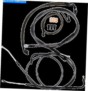 Hoses LA`bp[Y-LA -8050KT -00M-P[u/u[LCLbgAXgbN̒ - ^钆 LA Choppers - LA-8050KT-00M - Cable/Brake Line Kit, Stock Length - Midnight