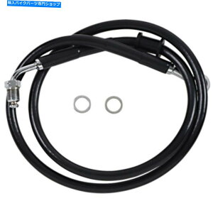 Hoses =+ 10 "36 3/4"gubNrj[Abp[u[LCn[[\tgAu +10" 36 3/4" Extended Length Black Vinyl Upper Brake Line Harley Softail 18+ ABS