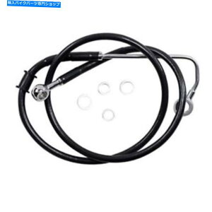 Hoses hbOXyVeB[Yu[LC-15-17\tgAC-Black +4 "1741-5761 Drag Specialties Brake Line - 15-17 Softail - Black +4" 1741-5761