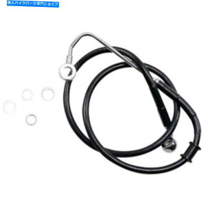 Hoses +6 "40"g̍rj[㕔u[LCn[[\tgAu15-17 +6" 40" Extended Length Black Vinyl Upper Brake Line Harley Softail 15-17 ABS