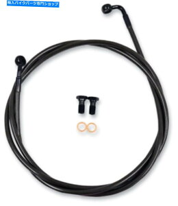 Hoses La ChoppersXeX|̕ґguCNC12 "-14"o[~bhiCgLA-8153B13M LA Choppers Stainless Steel Braided Brakelines 12"-14" Bars Midnight LA-8153B13M