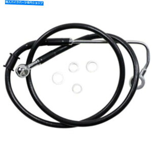 Hoses +4 "39 3/4gubNrj[Abp[u[LCn[[\tgAu15-17 +4" 39 3/4 Extended Length Black Vinyl Upper Brake Line Harley Softail 15-17 ABS