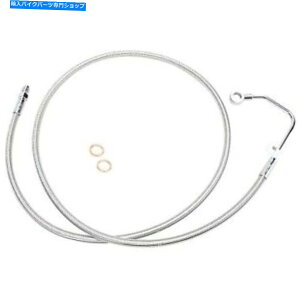 Hoses }Oi-57011-|bVꂽXeXfUCi[V[Ytg~bhu[LCn[[ - Magnum - 57011 - Polished Stainless Designer Series Front Mid Brake Line Harley-