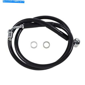 Hoses hbOXyVeBu[LC-18-\tgAC-Black +10 "1741-5811 Drag Specialties Brake Line - 18- Softail - Black +10" 1741-5811