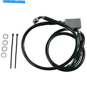 Hoses n[[̂߂̃AubNubNґgXeXu[LCLbg2000-03\tgAC44803-00A Rear Black Braided Stainless Brake Line Kit for Harley 2000-03 Softail 44803-00A