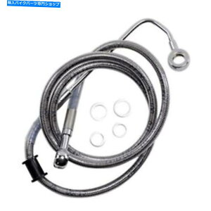 Hoses hbOXyVYu[LC-15-17\tgAC - XeX|+8 "1741-5758 Drag Specialties Brake Line - 15-17 Softail - Stainless Steel +8" 1741-5758