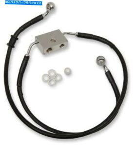 Hoses hbOXyVeBtgu[LCLbgubNABŜ݃XgbN3300555 Drag Specialties Front Brake Line Kit Black ABS Only Stock Length #3300555