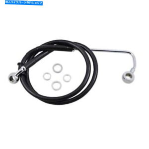 Hoses hbOXyVYu[LC-15-17\tgAC-Black +4 "1741-5784 Drag Specialties Brake Line - 15-17 Softail - Black +4" 1741-5784