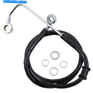 Hoses +10 40 3/4g̍rj[㕔u[LCn[[\tgAu15-17 +10 40 3/4 Extended Length Black Vinyl Upper Brake Line Harley Softail 15-17 ABS