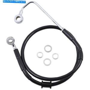 Hoses hbOXyVeBu[LC-15-17\tgAC - ubN| 618302-BLK Drag Specialties Brake Line - 15-17 Softail - Black | 618302-BLK