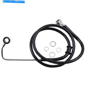 Hoses hbOXyVeB[u[LC-15-17\tgAC - ubN+8 "| 618302-8BLK Drag Specialties Brake Line - 15-17 Softail - Black +8" | 618302-8BLK