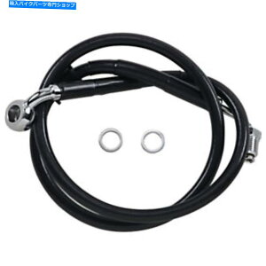 Hoses hbOXyVeB[Yu[LC-18-\tgAC - ubN+8 "| 618604-8BLK Drag Specialties Brake Line - 18- Softail - Black +8" | 618604-8BLK