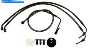 Hoses 09-20n[[ACA883 XLNu[LC~jnK[nho[̐^钆 09-20 for Harley Iron 883 XLN Brake Lines Mini Ape Hanger Handlebars Midnight