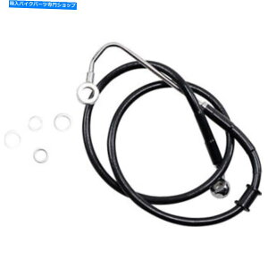 Hoses hbOXyVYu[LC-15-17\tgAC - ubN+4 "| 618300-4BLK Drag Specialties Brake Line - 15-17 Softail - Black +4" | 618300-4BLK