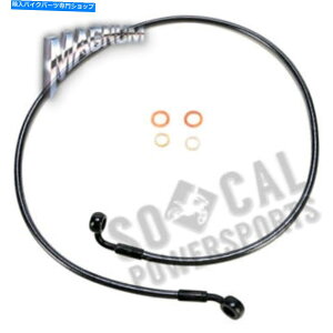 Hoses }OiubNp[e-zVOfBXNtgu[LC-35deg𒲐܂B Magnum Black Pearl E-Z Align Single Disc Front Brake Line-35deg. Top