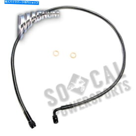 Hoses マグナムブラックパールデザイナーシリーズABSフロントアッパーブレーキライン-10mm。 90deg。 Magnum Black Pearl Designer Series ABS Front Upper Brake Line-10mm. 90deg.【並行輸入品】
