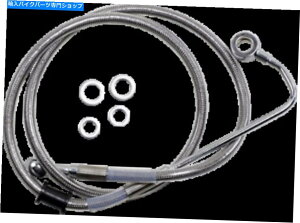 Hoses �h���b�O�X�y�V�����e�B�g��SS�t�����g�u���[�L���C���L�b�g�v���X4 �N���A1741-5756 Drag Specialties Extended SS Front Brake Line Kit Plus 4 Clear 1741-5756�y���s�A���i�z
