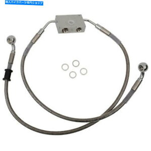 Hoses g̃XeX|tgu[LC+2 "n[[2014-2019X|[cX^[ Extended Length Stainless Steel Front Brake Line +2" Harley 2014-2019 Sportster