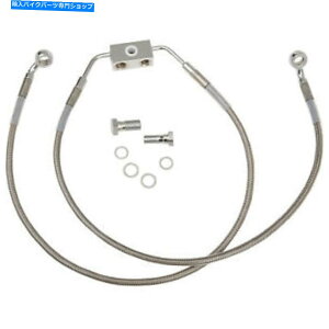 Hoses NAR[eBOꂽg؃XeX|tgu[LC+8n[[FXDW Clear Coated Extended Length ABS Stainless Steel Front brake line +8 Harley fxdw