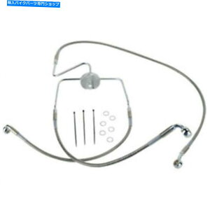 Hoses �h���b�O�v���X6�C���`�̕ґg�t�����g�u���C�N���C���L�b�g�n�[���[�f�r�b�h�\��FLHR FLTR 1994-2007 Drag Plus 6 Braided Front Brakeline Kit for Harley Davidson FLHR FLTR 1994-2007�y���s�A���i�z