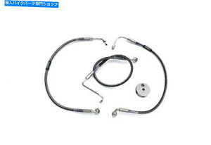 Hoses �X�e�����X�X�`�[���t�����g�u���[�L�z�[�X22-5/8�����19-1/2�̓n�[���[�_�r�b�h�\���ɓK�����܂� Stainless Steel Front Brake Hoses 22-5/8 and 19-1/2 fits Harley-Davidson