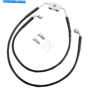 Hoses +8 "gubNrj[㕔u[LCn[[_Ci12-17 +8" Extended Length Black Vinyl Upper Lower Brake Line Harley Dyna 12-17 ABS