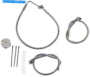 Hoses �h���b�O�X�y�V�����YSTD�����t�����g�X�e�����X�X�`�[���u���[�L���C���L�b�g�N���A1204-2741 Drag Specialties Std Length Front Stainless Steel Brake Line Kit Clear 1204-2741�y���s�A���i�z