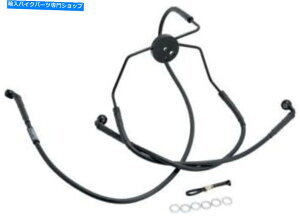 Hoses bZtgu[LCLbg+8 "Abp[ubNR08781BCn[[frbh\ Russel Front Brake Line Kit +8" Upper Black #R08781BC Harley Davidson