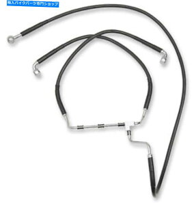 Hoses ubNrj[gtgu[LCn[[14-15mABSvX4 Black Vinyl Extended Length Front Brake Line Harley 14-15 Non ABS Plus 4