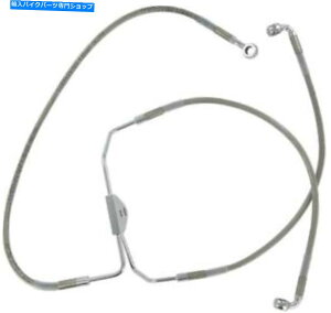 Hoses DSґgu[LCLbgȊÕtgn[[frbh\143609 DS Braided Brake Line Kit Non-ABS Front Harley Davidson #143609
