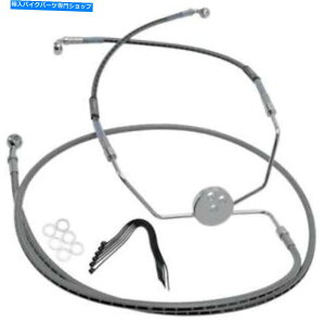 Hoses bZґgXeXu[LCLbgtg[[R08779Sn[[frbh\ Russell Braided Stainless Brake Line Kit Front Lower #R08779S Harley Davidson