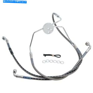 Hoses ���b�Z��+4 �u���[�L���C�� - �t�����g - '94 -07 FLHR R08998S Russell +4 Brake Line - Front - '94-07 FLHR R08998S�y���s�A���i�z