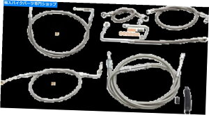 Hoses LA`bp[Y-LA8151KT00-P[u/u[LCLbgAXgbN - XeX| LA Choppers - LA8151KT00 - Cable/Brake Line Kit, Stock - Stainless Steel