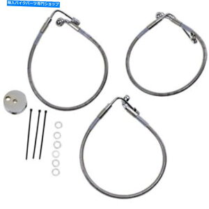 Hoses �h���b�O�X�y�V�����e�B�t�����g�u���[�L���C�� - �N���A�R�[�e�B���O�X�e�����X�|| 640117 Drag Specialties Front Brake Line - Clear-Coated Stainless Steel | 640117�y���s�A���i�z