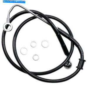 Hoses +8 "42"g̍rj[㕔u[LCn[[\tgAu15-17 +8" 42" Extended Length Black Vinyl Upper Brake Line Harley Softail 15-17 ABS