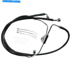 Hoses +8g݌ɒubNrj[Abp[A_[u[LCn[[c[O08-13 +8 Extended Stock Length Black Vinyl Upper Lower Brake Line Harley Touring 08-13