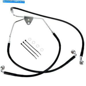 Hoses �h���b�O�X�y�V�����e�B�t�����g�u���[�L���C��FL 08-13�u���b�N| 620085-BLK Drag Specialties Front Brake Line FL 08-13 Black | 620085-BLK