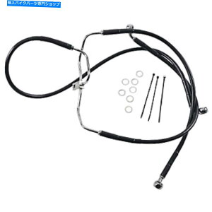 Hoses �h���b�O�X�y�V�����e�B-660325-8BLK-�g���X�e�����X�|�t�����g�u���[�L���C���L�b�g�A Drag Specialties - 660325-8BLK - Extended Stainless Steel Front Brake Line Kit,�y���s�A���i�z