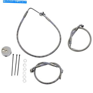 Hoses �h���b�O�X�y�V�����e�B�t�����g�u���[�L���C�� - �N���A�R�[�e�B���O�X�e�����X�|| 640116 Drag Specialties Front Brake Line - Clear-Coated Stainless Steel | 640116�y���s�A���i�z