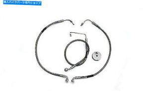 Hoses VcCɂn[[frbh\̂߂̃XeX|tgu[Lz[X2419-1/2 Stainless Steel Front Brake Hoses 24 and 19-1/2 for Harley Davidson by V-Twin