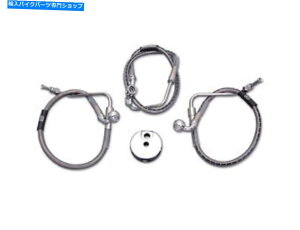Hoses XeXX`[tgu[Lz[X25-1/416-1/8̓n[[_rbh\ɓK܂ Stainless Steel Front Brake Hoses 25-1/4 and 16-1/8 fits Harley-Davidson
