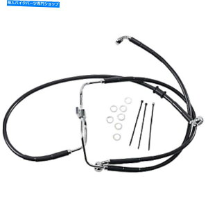 Hoses �h���b�O�X�y�V�����e�B-660325-6BLK-�g���X�e�����X�|�t�����g�u���[�L���C���L�b�g�A Drag Specialties - 660325-6BLK - Extended Stainless Steel Front Brake Line Kit,�y���s�A���i�z