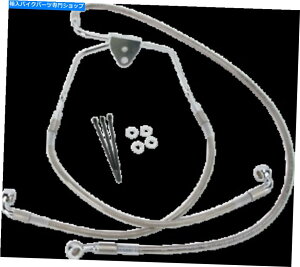 Hoses �h���b�O�N���A�g���t�����g�X�e�����X�u���[�L���C���L�b�g15 3/8in�B/25�C���`�B 1741-2624 Drag Clear Extended Front Stainless Brake Line Kit 15 3/8in./25in. 1741-2624�y���s�A���i�z