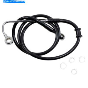 Hoses hbOXyVYu[LC-15-17\tgAC - ubN+8 "| 618299-8BLK Drag Specialties Brake Line - 15-17 Softail - Black +8" | 618299-8BLK