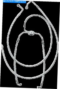 Hoses 09-13n[[[hLOEFI FLHR~bhu[LCFLHT ABSX^[ON}CgII 09-13 for Harley Road King EFI FLHR Mid Brake Line FLHT ABS Sterling Chromite II