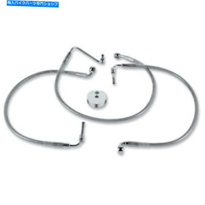 Hoses �h���b�O�X�y�V�����e�B�t�����g�u���[�L���C�� - �N���A�R�[�e�B���O�X�e�����X�|| 640114 Drag Specialties Front Brake Line - Clear-Coated Stainless Steel | 640114�y���s�A���i�z