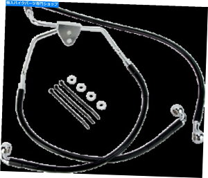 Hoses tgu[LCAABSAubN-FLc[O2006-16-n[[_rbh\43350-08 Front Brake Line, NON-ABS,Black -FL Touring 2006-16 - Harley-Davidson # 43350-08