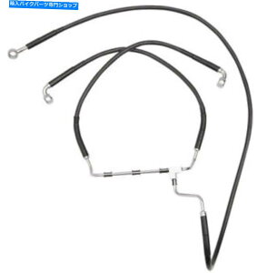 Hoses �h���b�O�X�y�V����+4 �u���b�N�r�j�[��SS�t�����g�u���[�L���C���L�b�g32 1/4 1741-3978 Drag Specialties +4 Black Vinyl SS Front Brake Line Kit 32 1/4 1741-3978